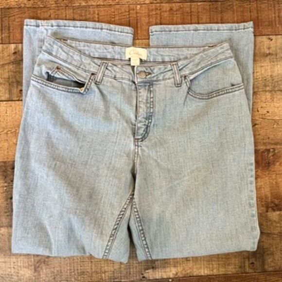 Caslon Light Wash Straight Leg Jeans 12P - Picture 3 of 6